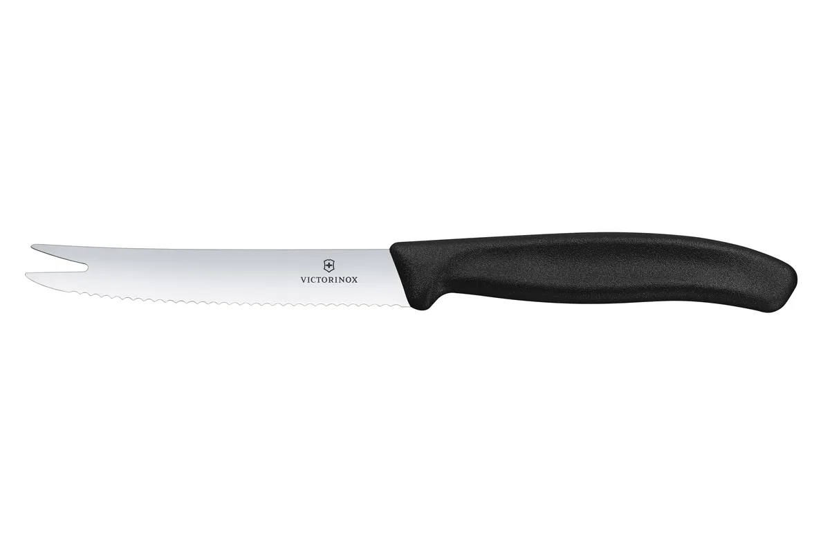 Nóż do sera i kiełbasy, czarny, 219mm Victorinox 6.7863