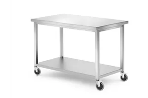 Stół jezdny, z półką – skręcany, Kitchen Line, 1200x600x850 mm, 1200x600x850mm Hendi 815793
