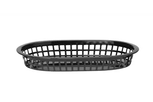 Koszyk do pieczywa owalny, czarny, 6 szt., 275x175x38mm Hendi 426890