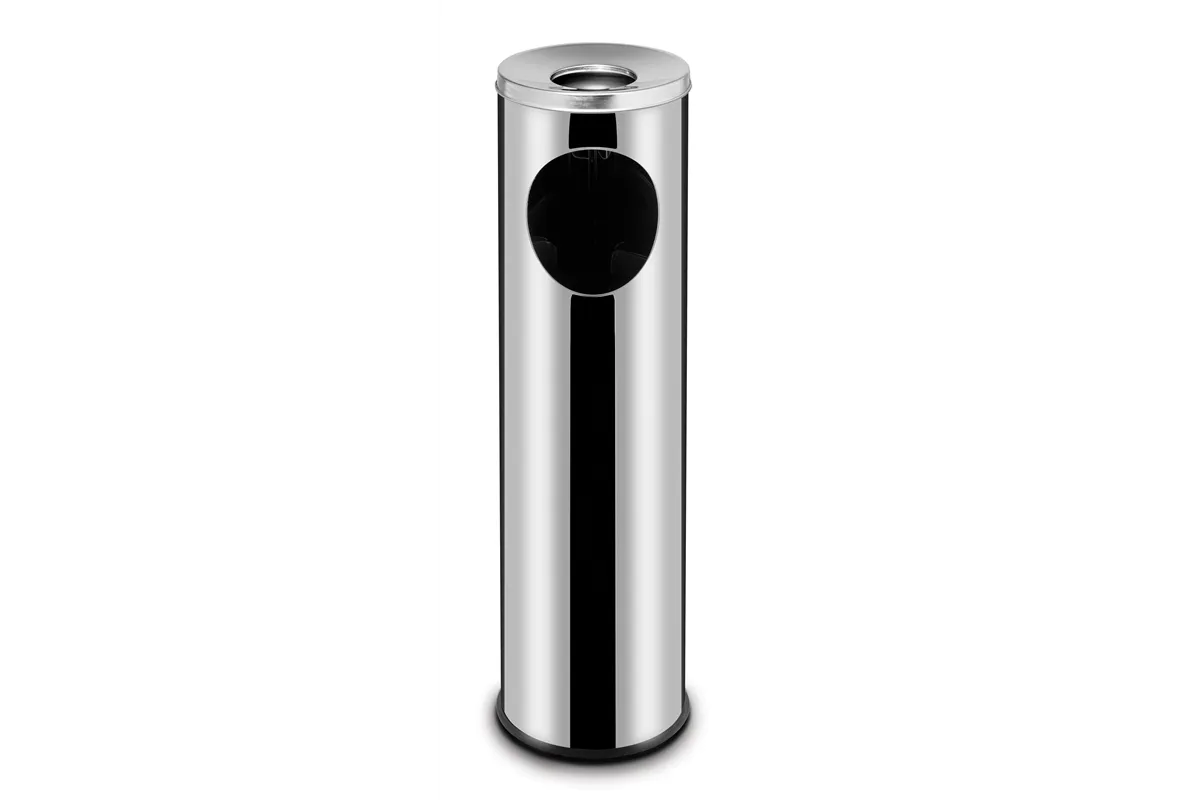 Kosz stojący z popielnicą, 15L, ⌀200x700mm Hendi 691380