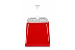 Pojemnik do sosów z pompką, 2,5L, czerwony, 230x210x327mm Hendi 203521