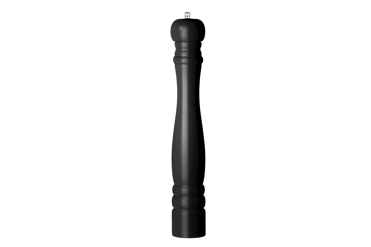Młynek do pieprzu drewniany, czarny, ⌀65x415mm Hendi 469545