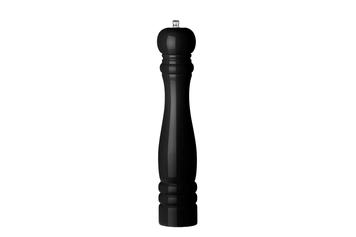 Młynek do pieprzu drewniany, czarny, ⌀60x315mm Hendi 469552