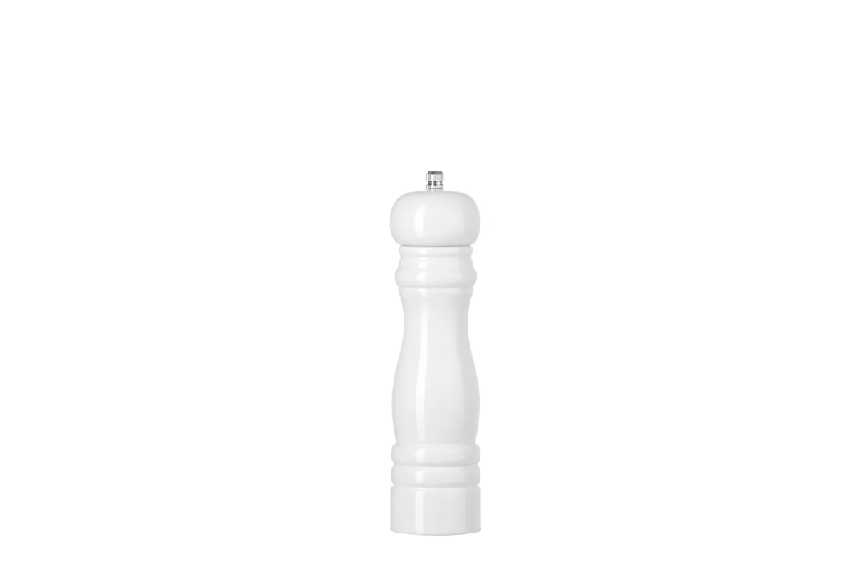 Młynek do soli drewniany, biały, ⌀55x215mm Hendi 469606