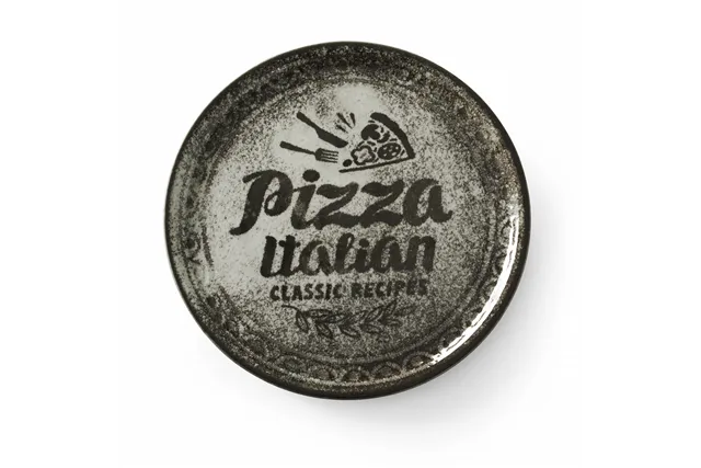 Talerz do pizzy Recipe Collection Black, czarny, ⌀330mm Hendi 778937