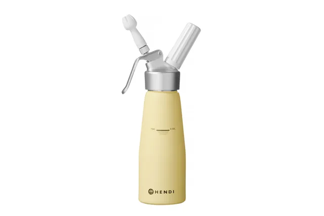 Syfon do bitej śmietany, 0,5L, Pastelowy żółty, ⌀80x260mm Hendi 975855