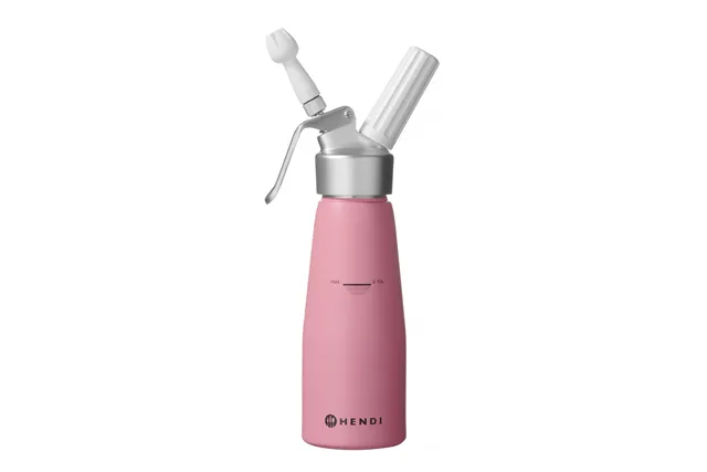 Syfon do bitej śmietany, 0,5L, Pastelowy różowy, ⌀80x260mm Hendi 975886