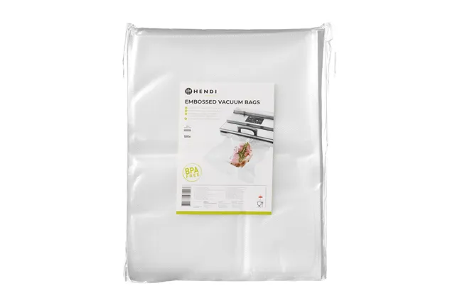 Worki moletowane do gotowania sous vide, do pakowarek listwowych i komorowych, 100 szt., 300x400mm Hendi 971413