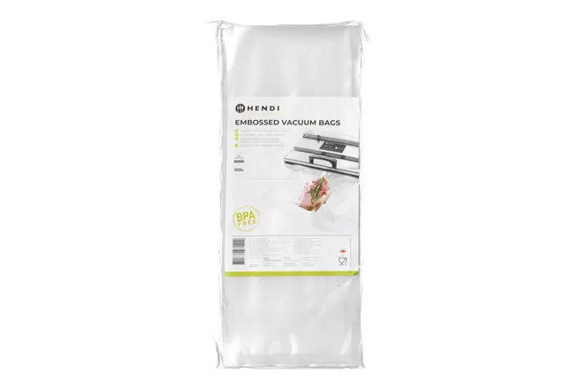 Worki moletowane do gotowania sous vide, do pakowarek listwowych i komorowych, 100 szt., 150x400mm Hendi 971420