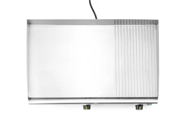 Płyta grillowa w ⅓ żebrowana, Kitchen Line, 2/3 gładka, 1/3 ryflowana, 220-240V/3500W, 697x474x241mm Hendi 154960