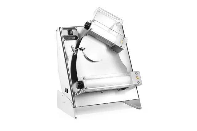 Wałkownica do pizzy Prismafood 300 z 2 parami wałków waga porcji ciasta 0,08-0,21kg 230V/250W 475x375x660mm Prismafood 1D010014