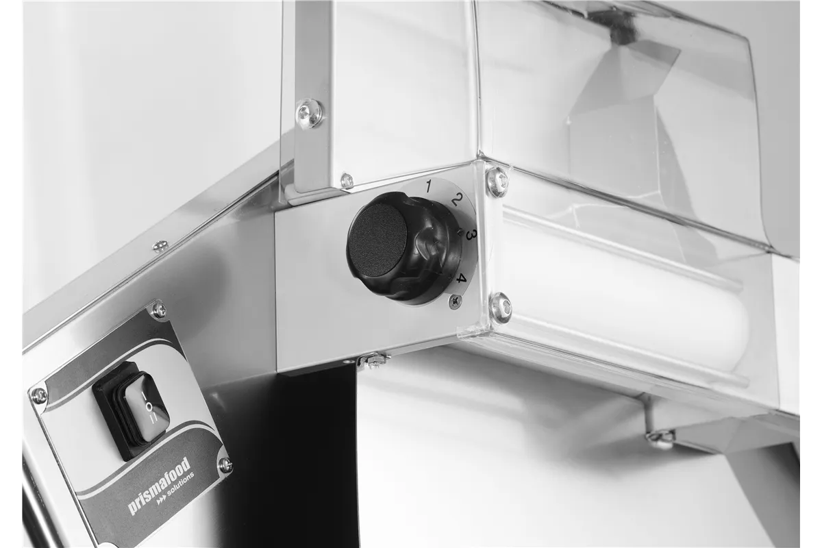 Wałkownica do pizzy Prismafood 300 z 2 parami wałków waga porcji ciasta 0,08-0,21kg 230V/250W 475x375x660mm Prismafood 1D010014