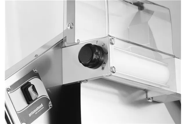 Wałkownica do pizzy Prismafood 300 z 2 parami wałków waga porcji ciasta 0,08-0,21kg 230V/250W 475x375x660mm Prismafood 1D010014