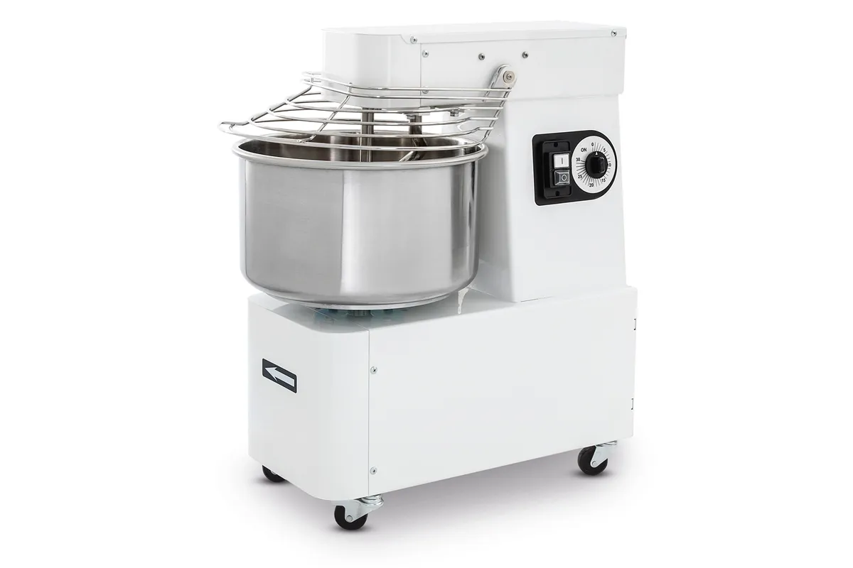 Miesiarka spiralna ze stałą głowicą i dzieżą, 22l, 56 kg/godz., 22L, 400V/750W, 385x670x725mm Prismafood 1I053010