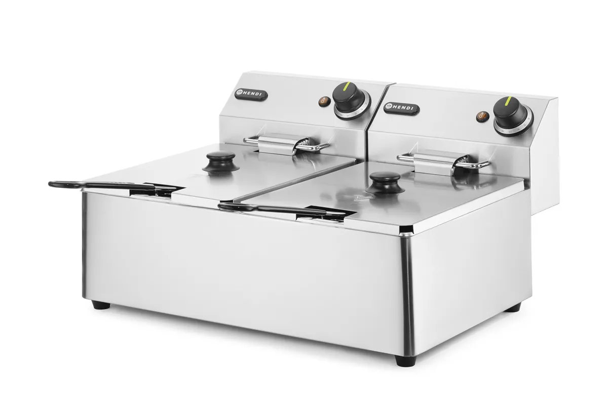 Frytownica 2×6l, Kitchen Line, 12L, 230V/6600W, 550x430x305mm Hendi 205853