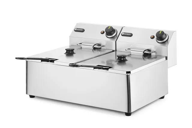 Frytownica 2×6l, Kitchen Line, 12L, 230V/6600W, 550x430x305mm Hendi 205853