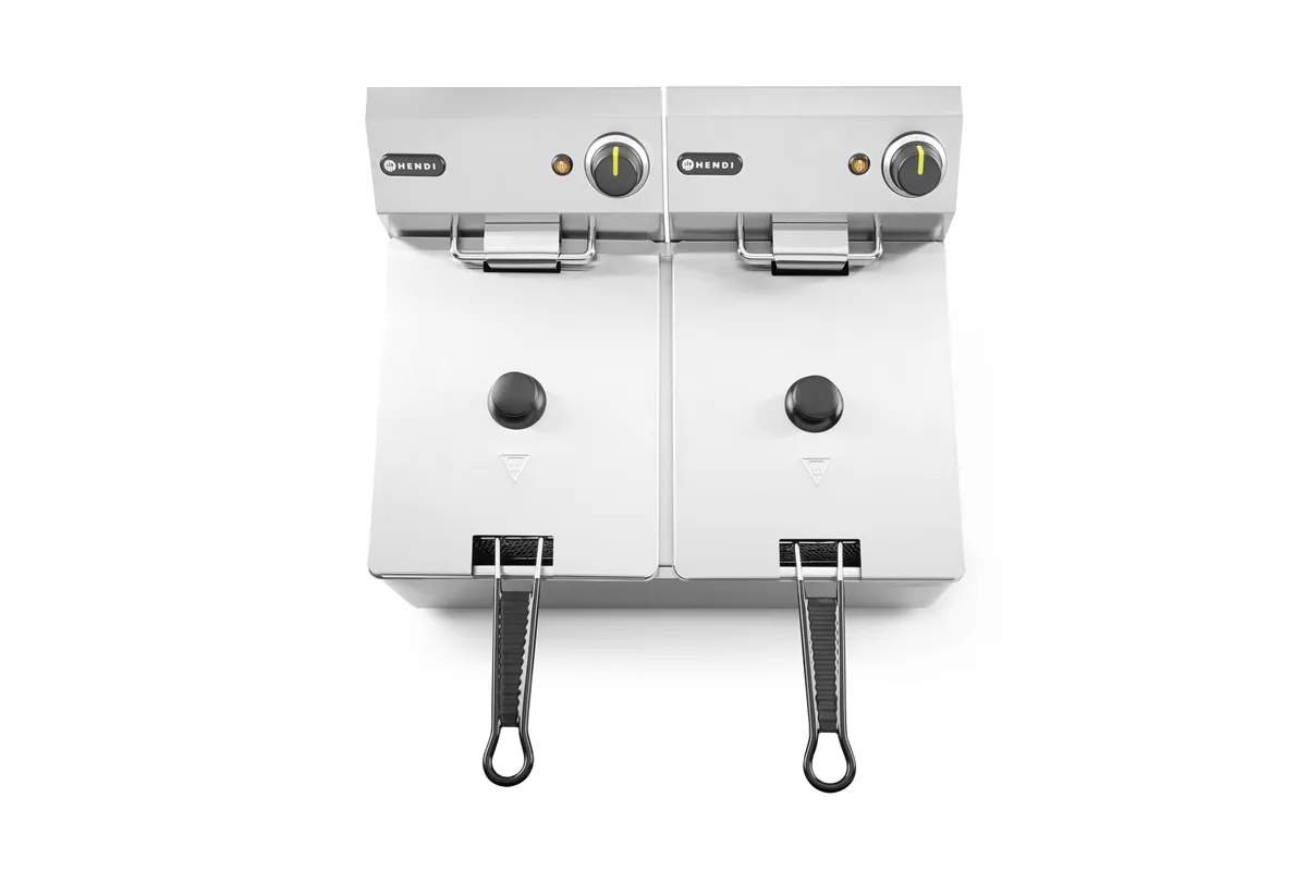 Frytownica 2×6l, Kitchen Line, 12L, 230V/6600W, 550x430x305mm Hendi 205853