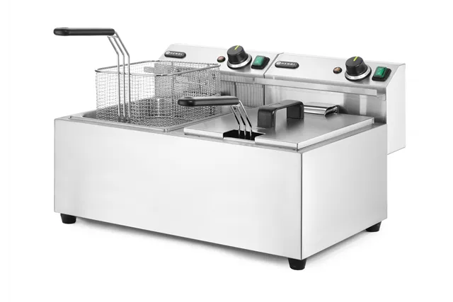 Frytownica manualna , 2x8l, Profi Line, 16L, 230V/7000W, 605x460x369mm Hendi 207307