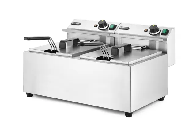 Frytownica manualna , 2x8l, Profi Line, 16L, 230V/7000W, 605x460x369mm Hendi 207307