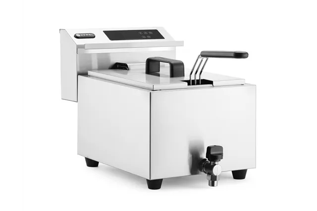 Frytownica z panelem cyfrowym Profi Line z kranem spustowym 8l, 8L, 230V/3500W, 300x515x345mm Hendi 207369
