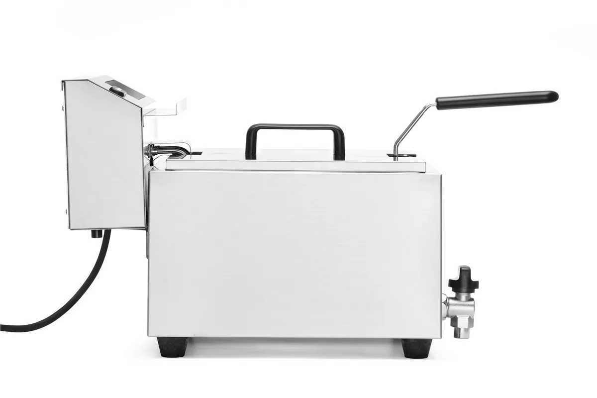 Frytownica z panelem cyfrowym Profi Line z kranem spustowym 8l, 8L, 230V/3500W, 300x515x345mm Hendi 207369