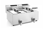 Frytownica z panelem cyfrowym z kranem spustowym 2×8l, Profi Line, 16L, 230V/7000W, 605x515x350mm Hendi 207376