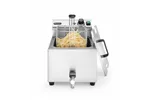 Frytownica manualna z kranem spustowym, 8l, Profi Line, 8L, jasnoszary, 230V/3500W, 305x515x354mm Hendi 209202