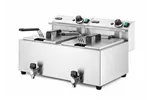 Frytownica manualna z kranem spustowym, 2x8l, Profi Line, 16L, 230V/7000W, 610x515x369mm Hendi 209301