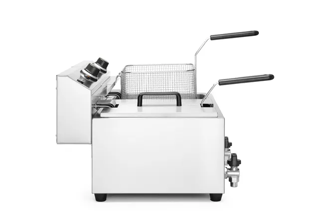 Frytownica manualna z kranem spustowym, 2x8l, Profi Line, 16L, 230V/7000W, 610x515x369mm Hendi 209301