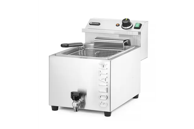 Frytownica XL z kranem spustowym HENDI GOLIATH, 10L, 400V/10200W, 300x585x392mm Hendi 209431