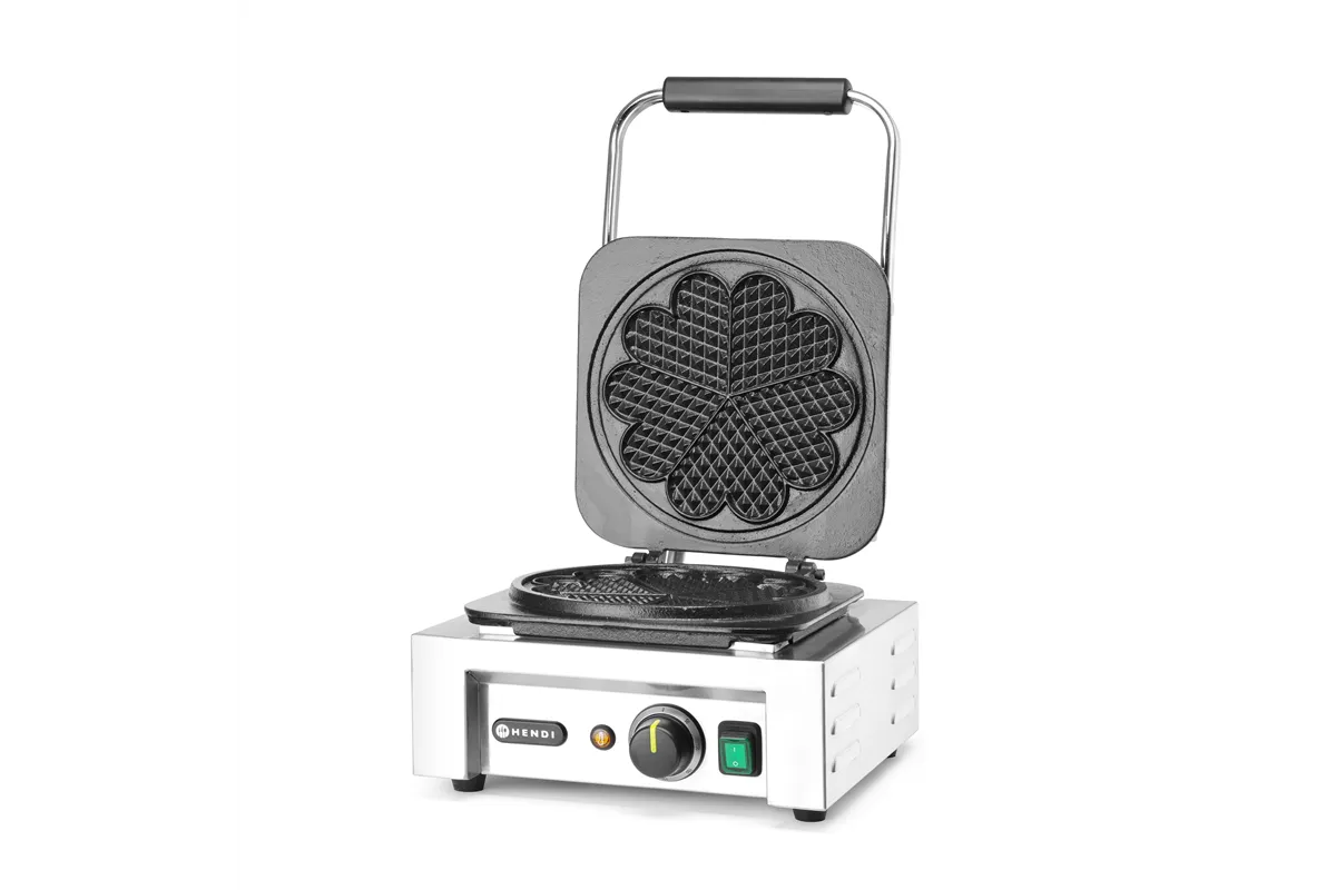 Gofrownica – serca, 230V/2200W, 330x543x251mm Hendi 212134