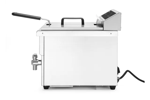 Frytownica indukcyjna z kranem spustowym, 8l, 8L, jasnoszary, 230V/3500W, 288x619x408mm Hendi 215012