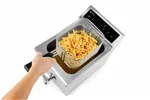 Frytownica indukcyjna z kranem spustowym, 8l, 8L, jasnoszary, 230V/3500W, 288x619x408mm Hendi 215012