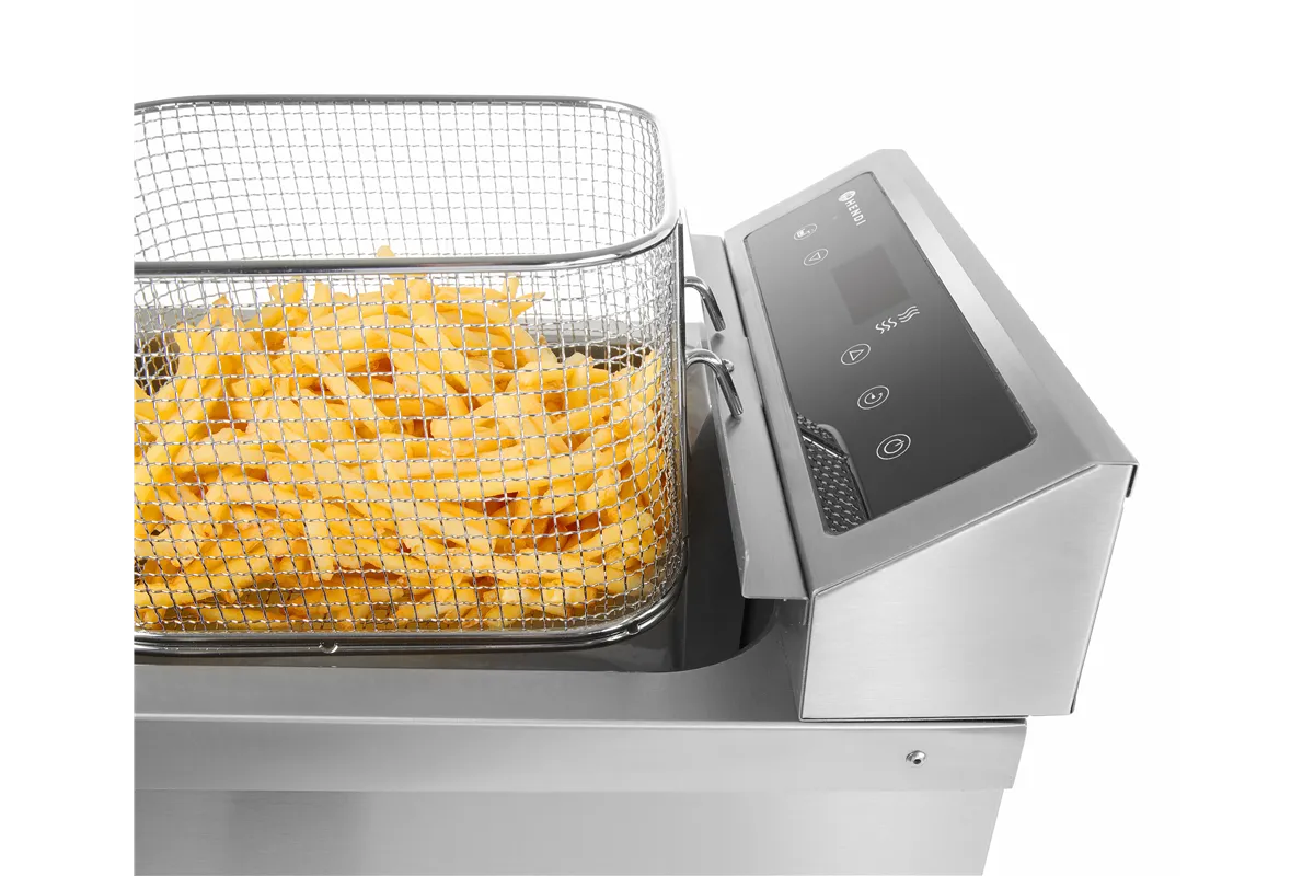 Frytownica indukcyjna z kranem spustowym, 8l, 8L, jasnoszary, 230V/3500W, 288x619x408mm Hendi 215012