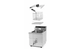 Frytownica indukcyjna z kranem spustowym, 8l, 8L, jasnoszary, 230V/3500W, 288x619x408mm Hendi 215012