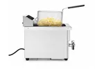 Frytownica indukcyjna z kranem spustowym, 8l, 8L, jasnoszary, 230V/3500W, 288x619x408mm Hendi 215012