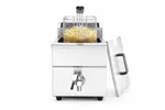 Frytownica indukcyjna z kranem spustowym, 8l, 8L, jasnoszary, 230V/3500W, 288x619x408mm Hendi 215012