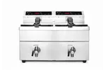 Frytownica indukcyjna z kranem spustowym, 2x8l, Profi Line, 16L, 230V/7000W, 577x609x410mm Hendi 215029