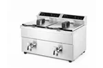 Frytownica indukcyjna z kranem spustowym, 2x8l, Profi Line, 16L, 230V/7000W, 577x609x410mm Hendi 215029