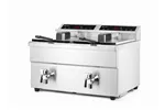 Frytownica indukcyjna z kranem spustowym, 2x8l, Profi Line, 16L, 230V/7000W, 577x609x410mm Hendi 215029