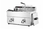Frytownica indukcyjna z kranem spustowym, 2x8l, Profi Line, 16L, 230V/7000W, 577x609x410mm Hendi 215029