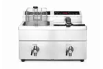 Frytownica indukcyjna z kranem spustowym, 2x8l, Profi Line, 16L, 230V/7000W, 577x609x410mm Hendi 215029