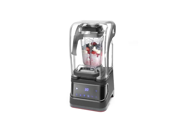 Blender barmański elektroniczny z obudową wyciszającą, 2,5L, czarny, 220-240V/1680W, 250x300x546mm Hendi 230695
