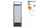 Lodówka barowa z podświetlanym panelem, 1-drzwiowa, 254L, czarny, 220-240V/250W, 578x605x1980mm Arktic 233788