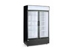 Lodówka barowa z podświetlanym panelem, 2-drzwiowa, 512L, czarny, 220-240V/510W, 1120x585x1900mm Arktic 233795