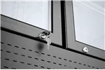 Lodówka barowa z podświetlanym panelem, 2-drzwiowa, 512L, czarny, 220-240V/510W, 1120x585x1900mm Arktic 233795