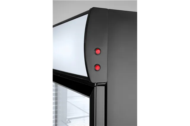 Lodówka barowa z podświetlanym panelem, 2-drzwiowa, 512L, czarny, 220-240V/510W, 1120x585x1900mm Arktic 233795
