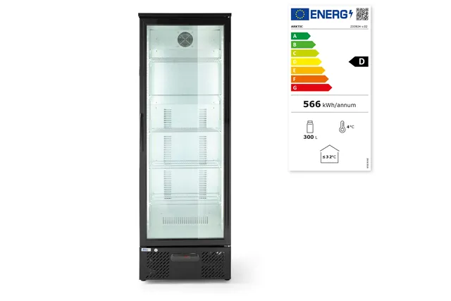 Lodówka barowa 1-drzwiowa, 243L, czarny, 220-240V/195W, 600x530x1820mm Arktic 233924