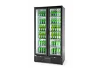 Lodówka barowa 2-drzwiowa, 384L, czarny, 220-240V/365W, 900x530x1820mm Arktic 233931