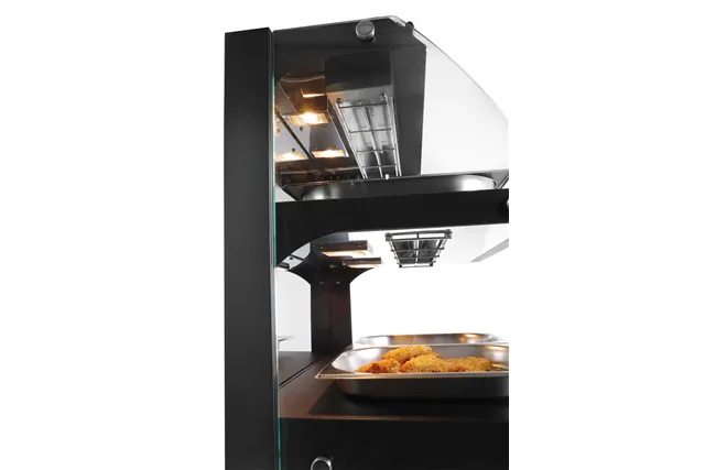 Witryna grzewcza nastawna kwarcowa, dwupoziomowa, 230V/560W, 650x485x630mm Hendi 233962